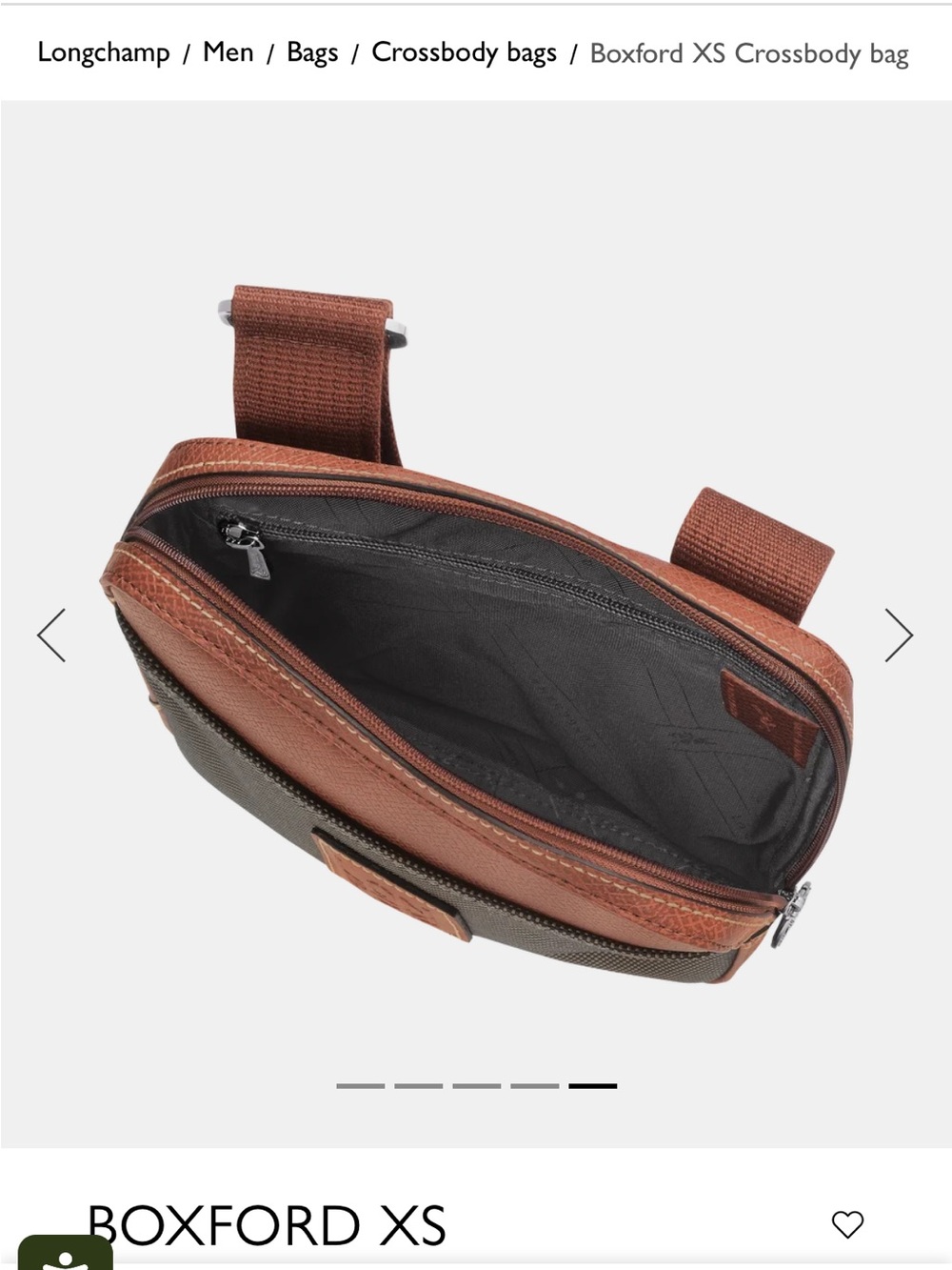 Longchamp Brown and Dark Green Boxford XS Belt Bag